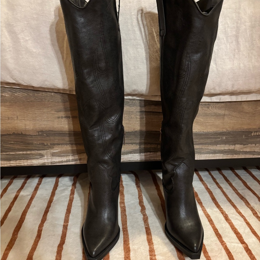 PrettyLittleThing Black Over the Knee Boots